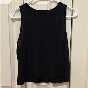 Balance Collection Black Crop Muscle Tee